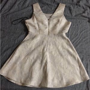 M short dress, silver white with sparkly silver detailing